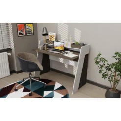 Skånska Möbelhuset Broklyn Skrivbord 123,6 X 59,6 Cm - Wenge/vit -Stolar affär 7acb1a0087a86031c399775204e5d4fc20