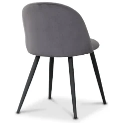 Skånska Möbelhuset Alice II Stol - Grå Sammet / Svarta Ben -Stolar affär 7af5054d2f74d8c3c741ea23fcfa9831ec