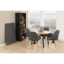 Skånska Möbelhuset Mallow Matbord Ø120 Cm - Ek/svart -Stolar affär 7bc6c07a396abf64fb9040bcfa41e23f66