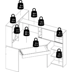 Skånska Möbelhuset Function Plus Skrivbord 138,4 X 101,6 X 141,1 Cm - Vit/ek -Stolar affär 7ce4595d0a75a0b67abfae01ac80ef6c7b