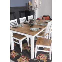 Skånska Möbelhuset Dalarös Matbord 180 Cm - Vit / Oljad Ek -Stolar affär 7ee67c9a102a0fd712a42deda399238a9b