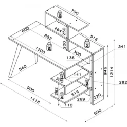 Skånska Möbelhuset Uzay Skrivbord 141,8x60 Cm - Valnöt/vit -Stolar affär 812244dc160dbdf141abda74d5a51c9233