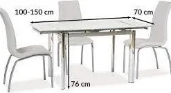 Skånska Möbelhuset Caylee 100-150 Cm Matbord - Krom/vit -Stolar affär 8128531f59b2ff14853c99b122dca41ced