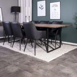 Skånska Möbelhuset Herrljunga Matbord 250 Cm - Svart/teak -Stolar affär 841325f8426b1fdcf3f1fbe59b1e67943a