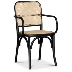 Skånska Möbelhuset Malmby Karmstol Böjträ Svart/rotting