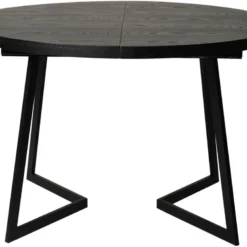 Skånska Möbelhuset Wendi Runt Matbord Förlägningsbart 120-165 Cm - Svart Askfanér