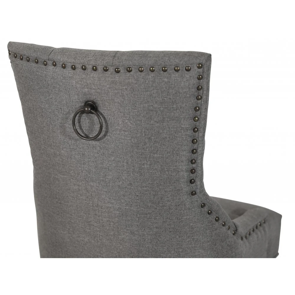 Skånska Möbelhuset Decotique Stol Med Antika Nitar (rygghandtag) - Grå/Vit 7 Skånska Möbelhuset Decotique Stol Med Antika Nitar (rygghandtag) - Grå/Vit - Bild 5