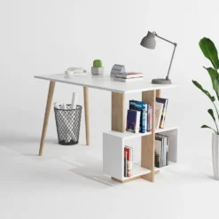 Skånska Möbelhuset Lagomood Skrivbord 120x60 Cm - Ek/vit -Stolar affär 873d9add1a5af17112e55faec730095a68