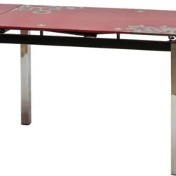 Skånska Möbelhuset Cameron 110-170 Cm Matbord - Röd/krom