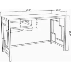 Skånska Möbelhuset Kennesaw Skrivbord 120 X 60 Cm - Svart/antracit -Stolar affär 8c19c98fb544d654224de29fbc4c1bfa27