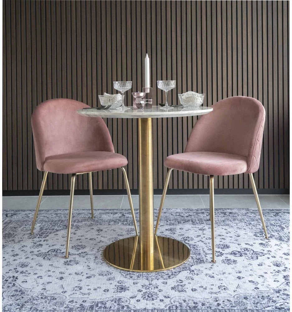 HOUSE NORDIC Bolzano Matbord - Marmorimitation/mässing - ø70 11 HOUSE NORDIC Bolzano Matbord - Marmorimitation/mässing - ø70 - Bild 9