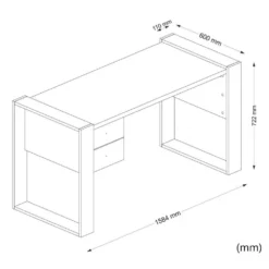 Skånska Möbelhuset Lord Skrivbord 158,4x60 Cm - Vit/valnöt -Stolar affär 8d3356e8977170c76cfe054c1f084e29c6