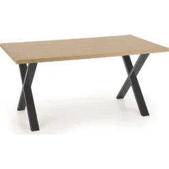 Skånska Möbelhuset Gambon Matbord Med Kryssben 160 Cm - Ekfaner/svart