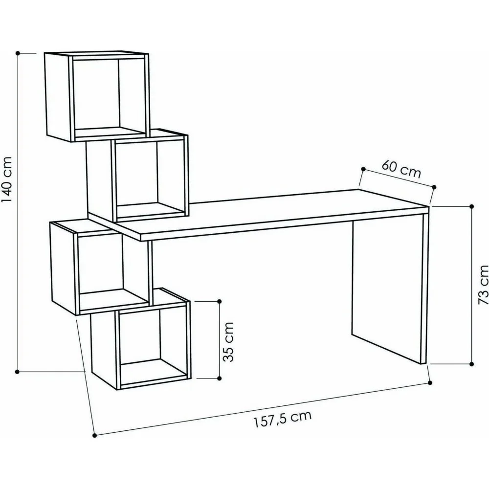 Skånska Möbelhuset Balance Skrivbord 157,5x60 Cm - Vit/antracit 6 Skånska Möbelhuset Balance Skrivbord 157,5x60 Cm - Vit/antracit - Bild 4