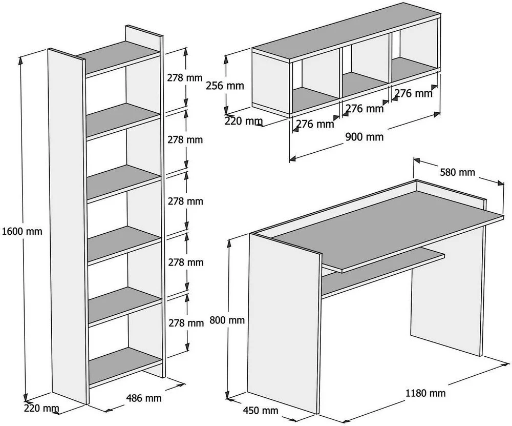 Skånska Möbelhuset Hera Skrivbord Med Bokhylla 118x58 Cm - Vit 6 Skånska Möbelhuset Hera Skrivbord Med Bokhylla 118x58 Cm - Vit - Bild 4