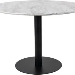 HOUSE NORDIC Bolzano Matbord - Marmorimitation/svart - ø110