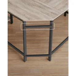 Skånska Möbelhuset Rami Hörnskrivbord 138/138 X 49 Cm - Gråbeige/svart -Stolar affär 90e495443844187d94eee08f18597a134c