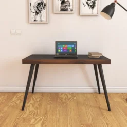 Skånska Möbelhuset Jena Skrivbord 120 X 60 Cm - Svart/valnöt -Stolar affär 917e3d03357cbdbb3a11763e9396e7ca49