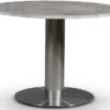 Skånska Möbelhuset SOHO Matbord Ø105 Cm - Borstat Aluminium / Silver Marmor -Stolar affär 9232c37f07abb5ca8590bd077cddb21802