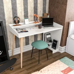 Skånska Möbelhuset Vanessa Skrivbord 121,8 X 59 Cm - Vit -Stolar affär 92c018fbc5ffefa8050950e43365f9ff10