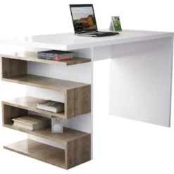 Skånska Möbelhuset Snake Skrivbord 120x60 Cm - Vit/valnöt -Stolar affär 930c3e7c6219ea26c908e5ff48772e4219