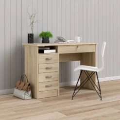 Skånska Möbelhuset Function Plus Skrivbord Med 4 Lådor 109,3 X 48,5 Cm - Ek -Stolar affär 93112ded83496d05ebeb7b3d9bf4e535d5