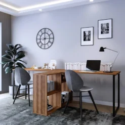 Skånska Möbelhuset Lyndon Skrivbord 240x60 Cm - Valnöt -Stolar affär 9312dcb606caecefc22f1a881788e56707