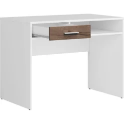 Skånska Möbelhuset Nepo Plus Skrivbord 100 X 59 Cm - Vit/mörk Ek -Stolar affär 941680c46808eb35554ab712d5811b7316