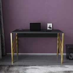 Skånska Möbelhuset Josephine Skrivbord 120 X 60 Cm - Guld/antracit -Stolar affär 9498a2e25e74948ef2dd9fa6e2c72c4801