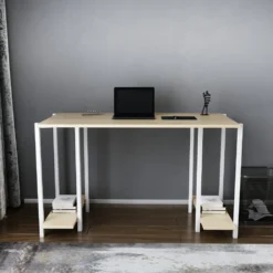 Skånska Möbelhuset Academy Skrivbord 125,2 X 60 Cm - Vit/ek -Stolar affär 9907437879d032fc12ec914bb9c20a9473