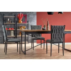 Skånska Möbelhuset Santos Matbord 180-240 Cm - Honungsek/svart -Stolar affär 99c218ef3106b2a09de4a08bc7bd46a450