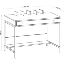 Skånska Möbelhuset Rex Skrivbord 100x60 Cm - Ek -Stolar affär 99d07906c319deaa41d0c6b614439945ee