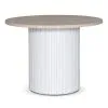 Skånska Möbelhuset PiPi Runt Matbord Ø105 Cm - Vitbetsat Trä / Travertin Sten -Stolar affär 9a6e2a4ea11819838dd71ac3e04e67701c