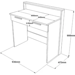 Skånska Möbelhuset Home Skrivbord 93,6x47,3 Cm - Brun/grå -Stolar affär 9b7c66c86e68ac80f93854c50893269a80