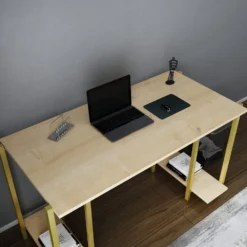 Skånska Möbelhuset Academy Skrivbord 125,2 X 60 Cm - Guld/ek -Stolar affär 9db24d5bde7d3fc7f07220042a9caebdbd