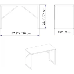 Skånska Möbelhuset Landi Skrivbord 120x60 Cm - Vit/ek -Stolar affär 9dfb43b4f23c8639efea722e26bdaf8a94