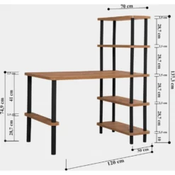 Skånska Möbelhuset Nano Skrivbord 120x70 Cm - Svart/furu -Stolar affär a01e86d815131f48c8cbde04f51cb5cd59