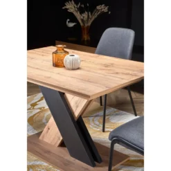 Skånska Möbelhuset River Matbord 130-175 Cm - Wotan Ek/svart -Stolar affär a40b9d7a934f5e617585b738885b16b48c