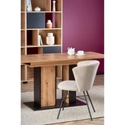 Skånska Möbelhuset Weber Matbord 125-170 Cm - Wotan Ek/svart -Stolar affär a42a8b9675b5f14abc24208d360ea90eee