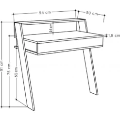 Skånska Möbelhuset Co.work Skrivbord 94x50 Cm - Antracit -Stolar affär a4e6ec8b1a41feb3f80d3ff168646a6ae3
