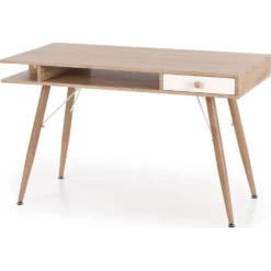 Skånska Möbelhuset Miriam Skrivbord 120x60 Cm - Sonoma Ek/vit -Stolar affär a55a0c81fd1dedb09774bef11d69ce0c86