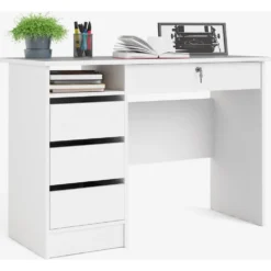 Skånska Möbelhuset Function Plus Skrivbord Med 3 Lådor 109,3 X 48,5 Cm - Vit -Stolar affär a5719bab0b55fcd2e71392981a37cd4e24