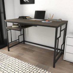 Skånska Möbelhuset Kennesaw Skrivbord 120 X 60 Cm - Svart/mörkgrå -Stolar affär a59bc506a45783243557e6f549f17adbc1