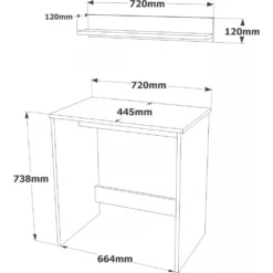 Skånska Möbelhuset Leona Skrivbord 72x44,5 Cm - Mörk Valnöt -Stolar affär a62f6be08fe9cfeafa58719d46e8fe2cf2