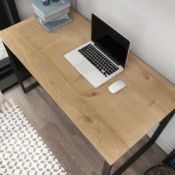 Skånska Möbelhuset Layton Skrivbord 120 X 60 Cm - Svart/ek -Stolar affär a79b3575cd5f83a1c312465edeaa3209d7