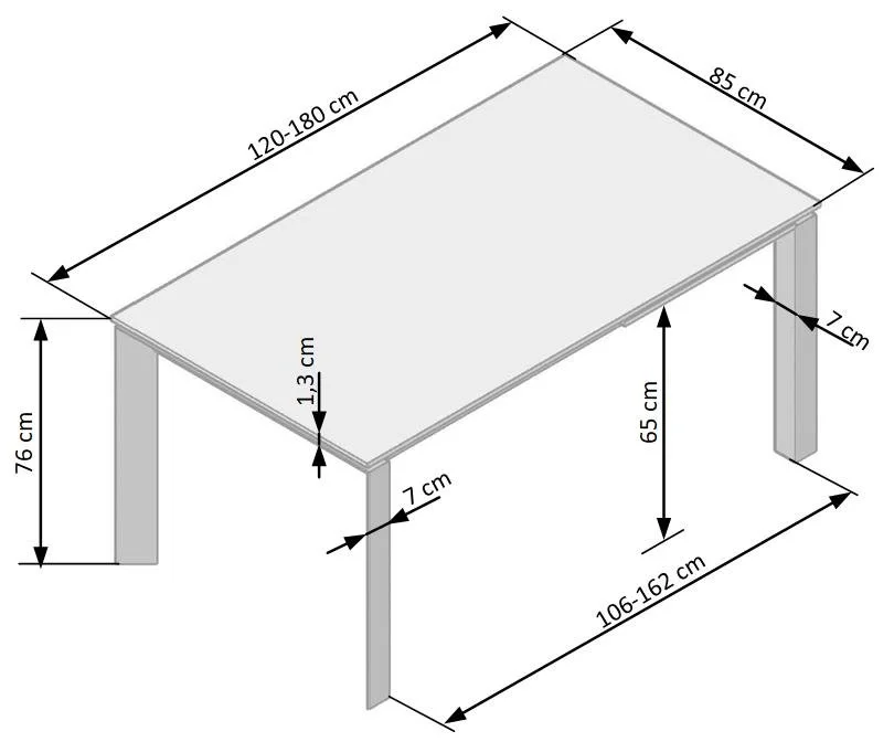 Skånska Möbelhuset Horizon Utdragbart Matbord 120-180 Cm - Svart/Grå (keramik) 8 Skånska Möbelhuset Horizon Utdragbart Matbord 120-180 Cm - Svart/Grå (keramik) - Bild 6