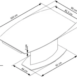 Skånska Möbelhuset Leslie Utdragbart Ovalt Matbord 160-250 Cm - Vit/svart -Stolar affär a8ef6038ae62b0337c3f89f00d57abf5eb