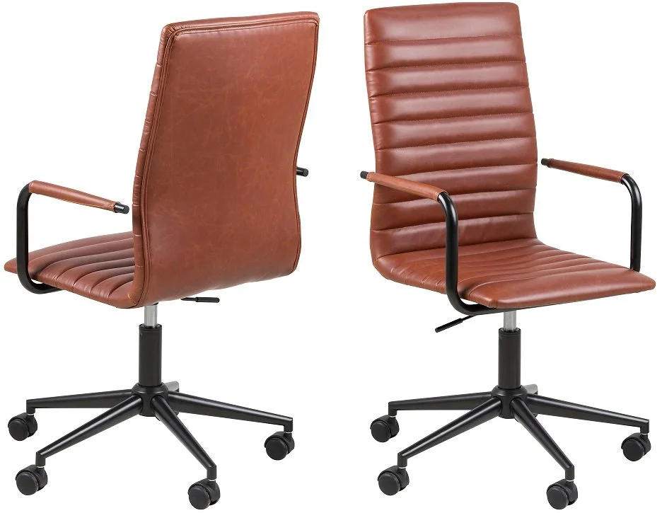 Skånska Möbelhuset Winslow Skrivbordsstol - Brunt PU 5 Skånska Möbelhuset Winslow Skrivbordsstol - Brunt PU - Bild 3