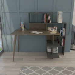 Skånska Möbelhuset Uzay Skrivbord 141,8x60 Cm - Antracit/valnöt -Stolar affär aa87b4a400815ec6d476afbacf755fef05