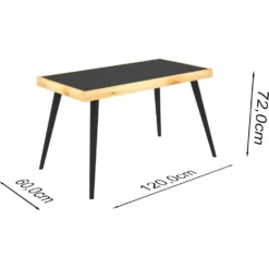 Skånska Möbelhuset Jena Skrivbord 120 X 60 Cm - Svart/valnöt -Stolar affär aab14c570dc44b479aab80d6b8ad617d70